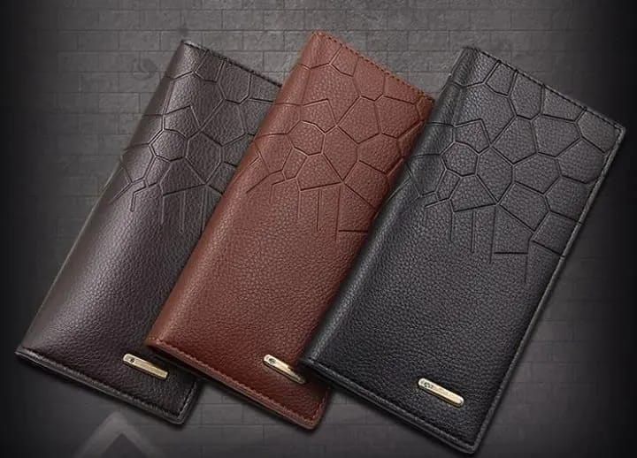 Men's Leather Wallet Half -Crocodile Multicolor.