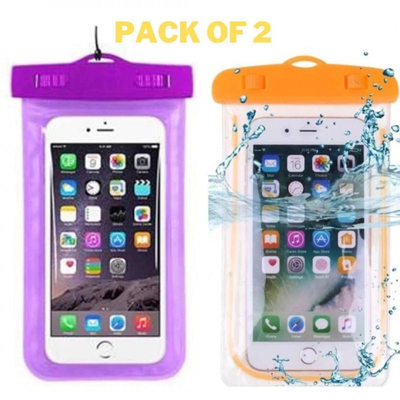 Waterproof Phone Pouches Multicolor Pack of 2.